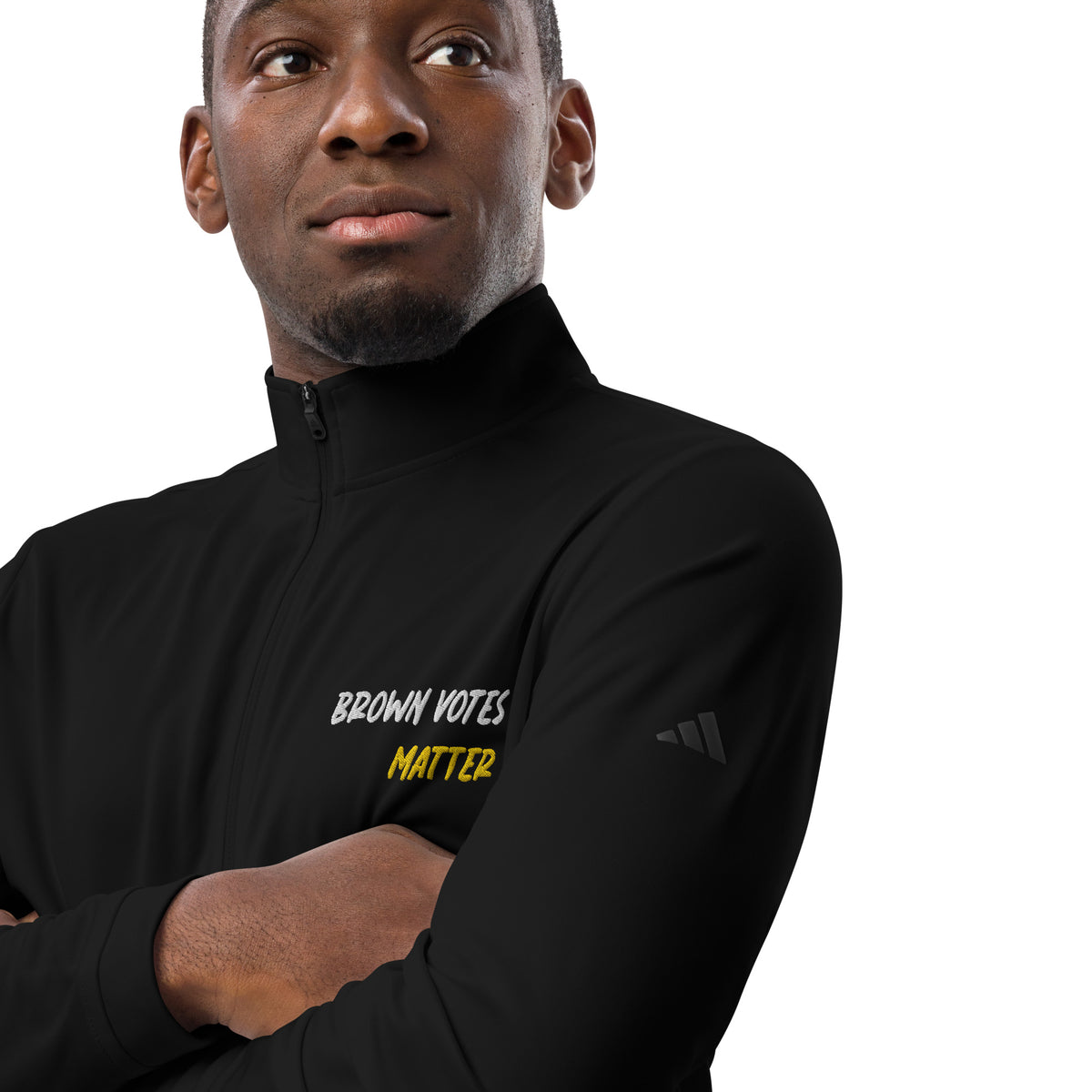 Quarter zip Democracy Now Pullover