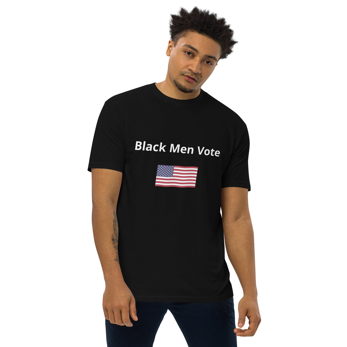 Black Men Vote premium heavyweight tee
