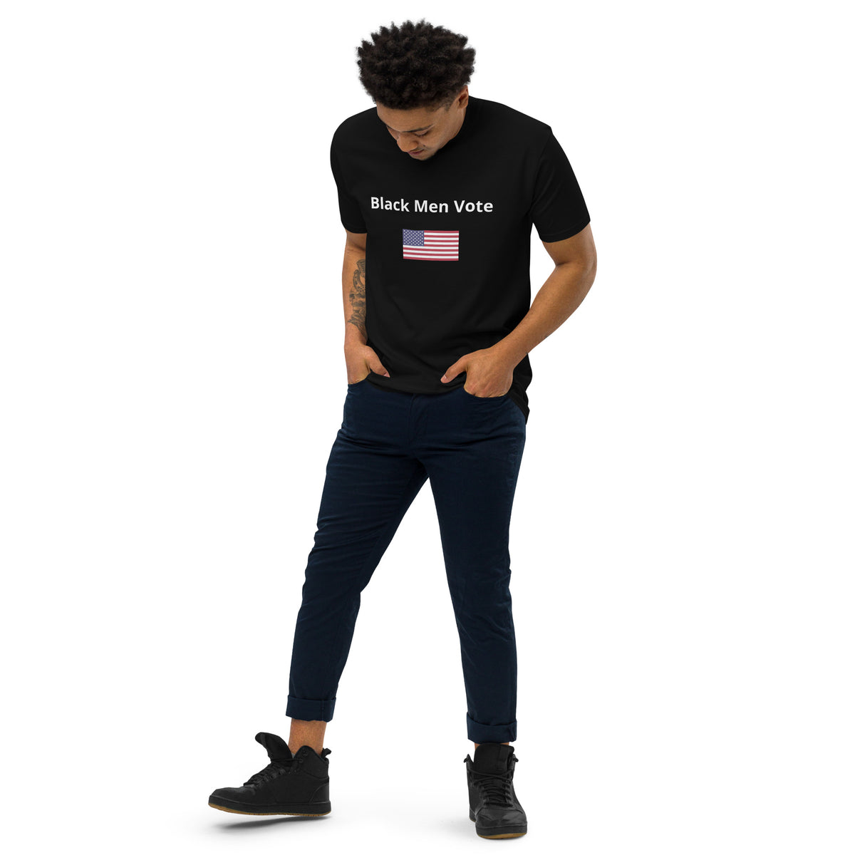 Black Men Vote premium heavyweight tee